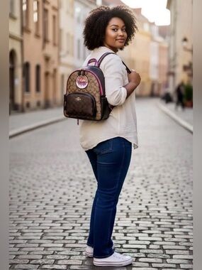 camel coach backpack Tabby with Quilting Honey Brown One Size : Clothing, Shoes & Jewelry Signature jacquard refined pebble leather and smooth calf leather Inside zip cell phone and multifunction pockets Inside tech sleeve Drawstring and snap closures fabric lining Top handle with 3 1/4 drop Outside zip and flap pockets Adjustable shoulder straps Luggage sleeve 11 1/4 (L) x 17 3/4 (H) x 6 1/2 (W) Style No. Coach Rowan Bolsa Coach Camel